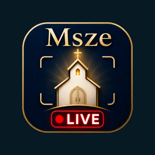 Logo aplikacji Msze.LIVE TV